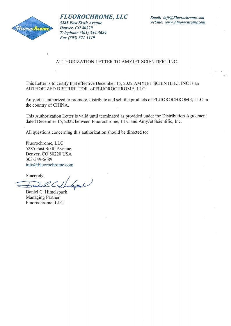 Fluorochrome代理授權(quán)書艾美捷科技