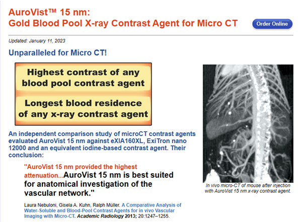 AuroVist?-15納米金納米粒子X射線造影劑（體內(nèi)）