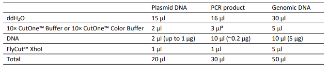 快速內(nèi)切酶XhoI