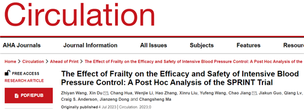 虛弱是心血管疾病高風(fēng)險的標志