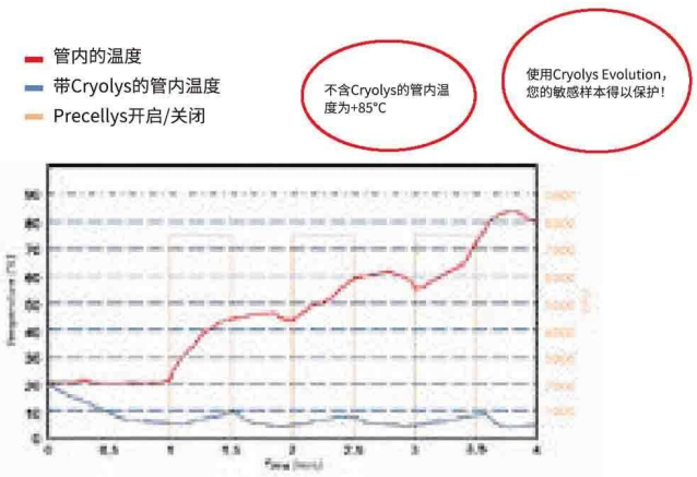 CRYOLYS EVOLUTION 冷卻裝置管內溫度分布